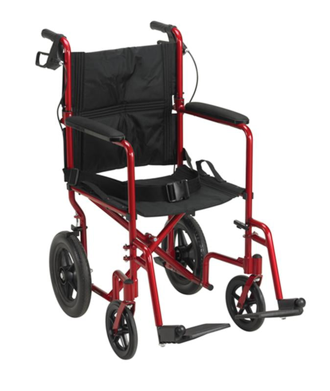 EA/1 LIGHTWEIGHT EXPEDITION TRANSPORT WHEELCHAIR WITH HAND BRAKES, RED More info... * Drive Medical item surcharge included in sell