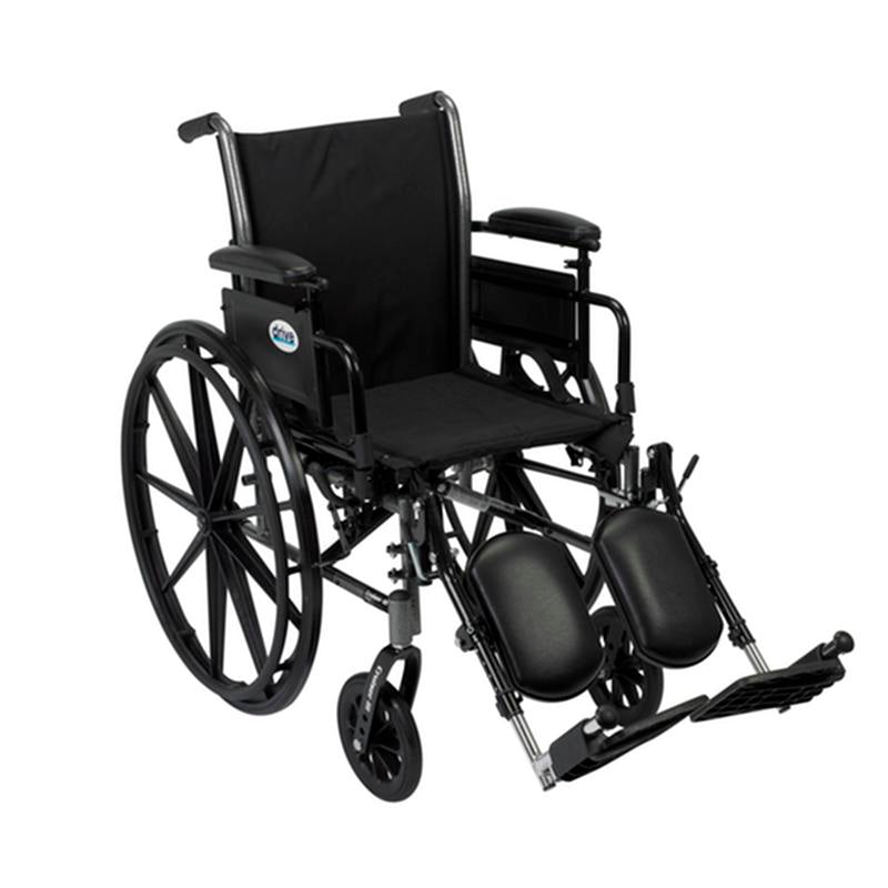 EA/1 CRUISER III LIGHT WHEELCHAIR W/ FLIP BACK ARMS ADJUSTABLE DESK ARMS ELEVATING LEG REST 18" More info... * Drive Medical item surcharge included in sell