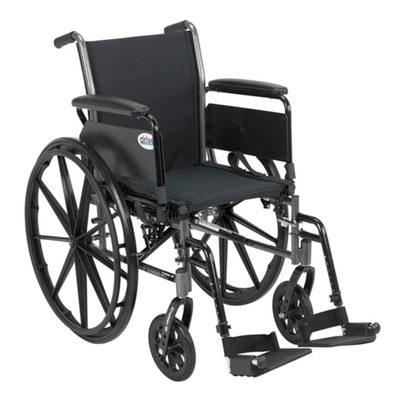 EA/1 CRUISER III LIGHT WEIGHT WHEELCHAIR WITH FLIP BACK REMOVABLE ARMS, FULL ARMS, SWING AWAY FOOTRE More info... * Drive Medical item surcharge included in sell