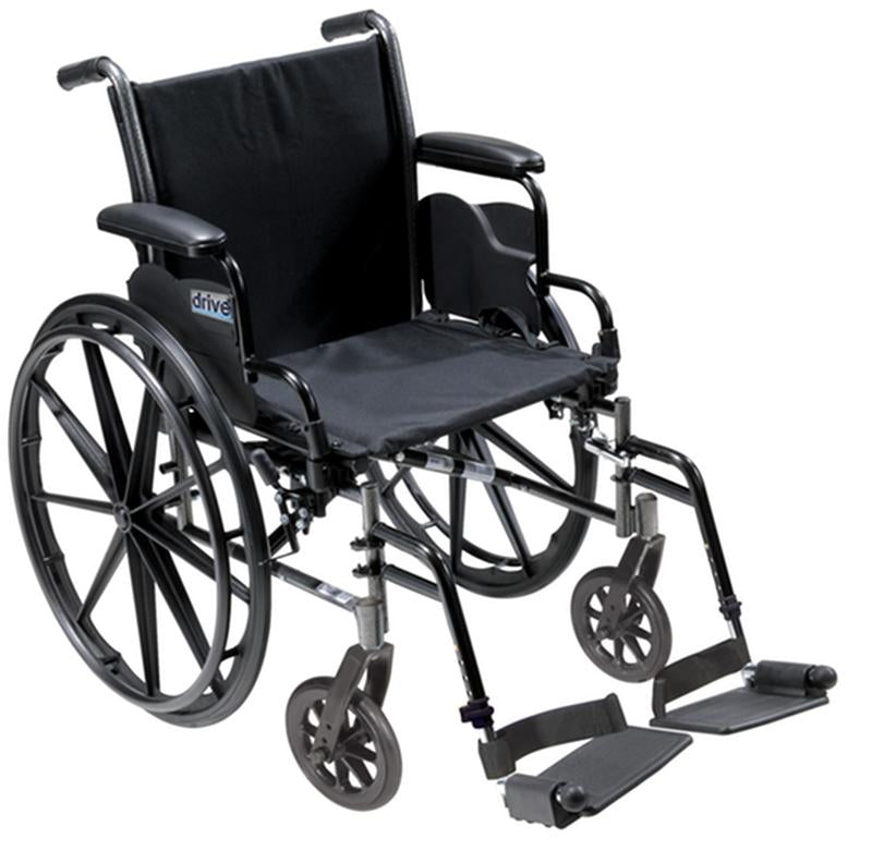 EA/1 CRUISER III LIGHT WEIGHT WHEELCHAIR WITH FLIP BACK REMOVABLE ARMS, DESK ARMS, SWING AWAY FOOTRE More info... * Drive Medical item surcharge included in sell