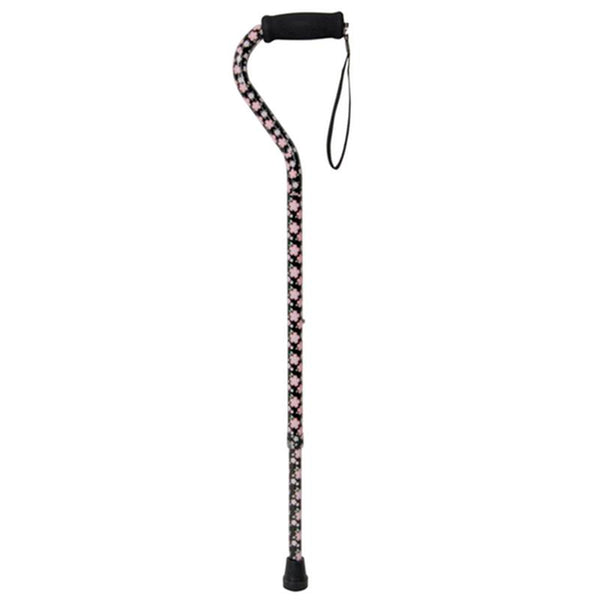 EA/1 FOAM GRIP OFFSET HANDLE WALKING CANE, PINK FLORAL More info... * Drive Medical item surcharge included in sell