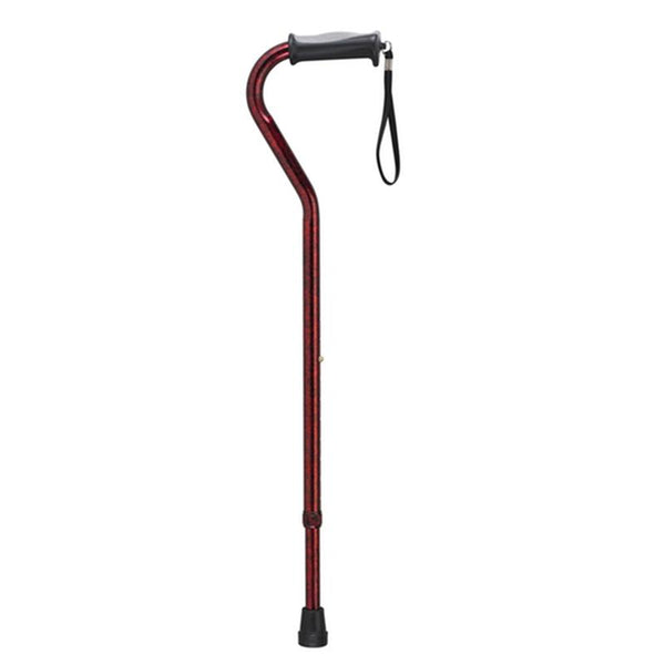 EA/1 GEL GRIP, ALUMINUM OFFSET CANE, HEIGHT ADJUSTABLE 30-39", RED CRACKLE More info... * Drive Medical item surcharge included in sell