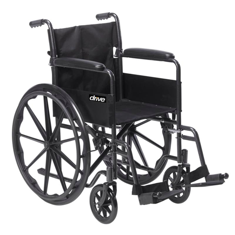 EA/1 SILVER SPORT 1 WHEELCHAIR WITH FULL ARMS AND SWING AWAY REMOVABLE FOOTREST More info... * Drive Medical item surcharge included in sell