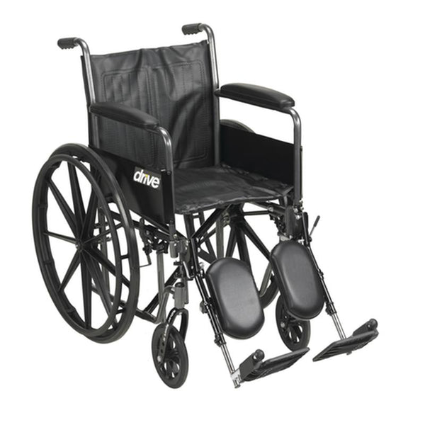 EA/1 SILVER SPORT 2 WHEELCHAIR, DETACHABLE FULL ARMS, ELEVATING LEG RESTS, 18" SEAT More info... * Drive Medical item surcharge included in sell