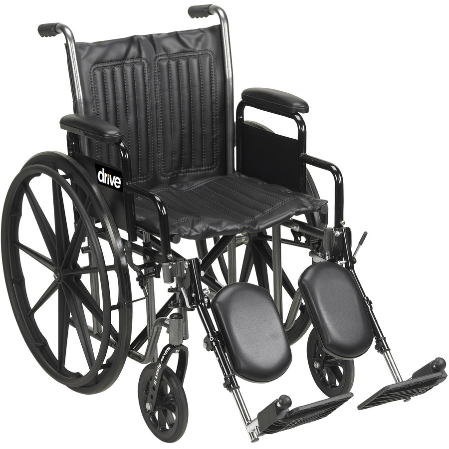 EA/1 SILVER SPORT 2 WHEELCHAIR, W/ DETACHABLE DESK ARM, SWING AWAY ELEVATING LEG RESTS. Heavy Item More info... * Drive Medical item surcharge included in sell