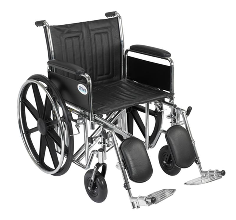 EA/1 SENTRA EC HEAVY DUTY WHEELCHAIR, DETACHABLE FULL ARMS, ELEVATING LEG RESTS, 20" SEAT More info... * Drive Medical item surcharge included in sell