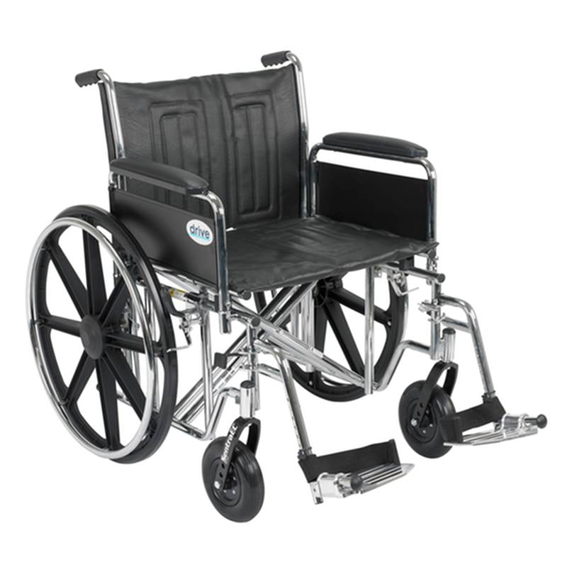 EA/1 SENTRA EC HEAVY DUTY WHEELCHAIR, DETACHABLE FULL ARMS, SWING AWAY FOOTRESTS, 22" SEAT More info... * Drive Medical item surcharge included in sell
