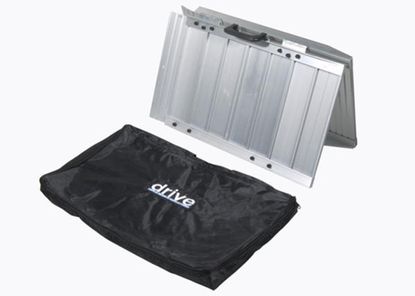 EA/1 SINGLE FOLD PORTABLE WHEELCHAIR SCOOTER RAMP WITH CARRY HANDLE AND TRAVEL BAG, 2 FEET LONG More info... * Drive Medical item surcharge included in sell