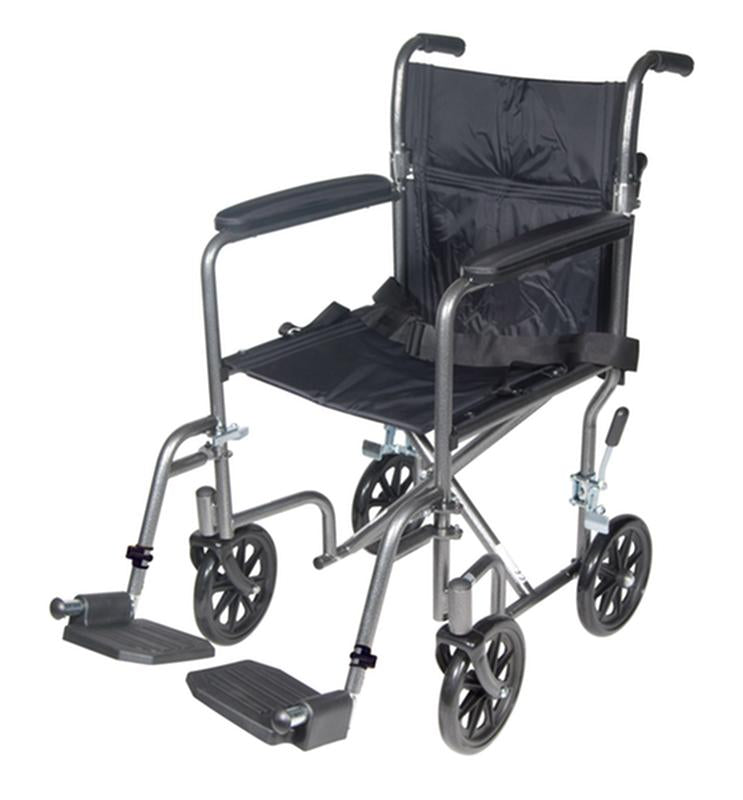 EA/1 LIGHTWEIGHT STEEL TRANSPORT WHEELCHAIR, FIXED FULL ARMS, 17" SEAT More info... * Drive Medical item surcharge included in sell