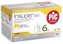 BX/100 INSUPEN INSULIN PEN NEEDLE 32G X 6MM