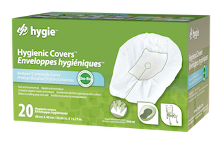 BX/20 HYGENIC COVERS FOR BEDPAN AND COMMODE