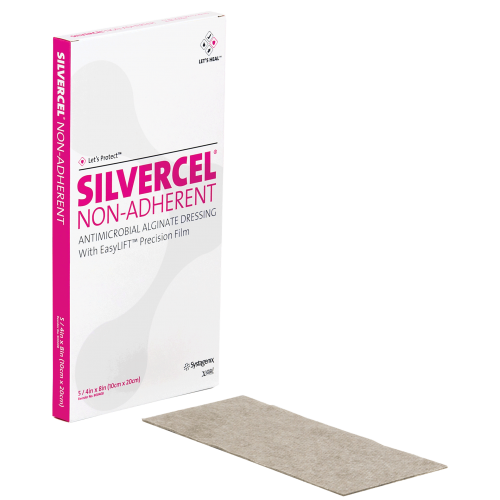 BX/5 SILVERCEL NON-ADHERENT HYDRO-ALGINATE ANTIMICROBIAL DRESSING WITH SILVER 10CM X 20CM