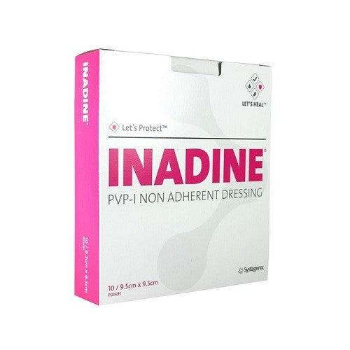 BX/25 INADINE PVP-I NON ADHERENT DRESSING 9.5CM X 9.5CM