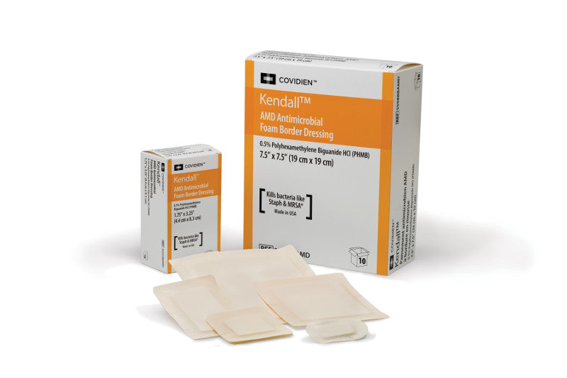 BX/10 AMD ANTIMICROBIAL FOAM DISC WITH PHMB, 1IN (7MM) HOLE