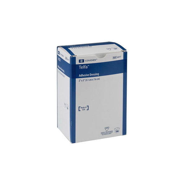 BX/100 TELFA OUCHLESS ADHESIVE DRESSING, 2IN X 3IN