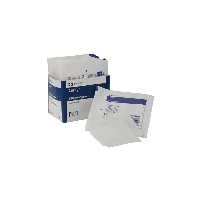 BX/25 (2/PK) CURITY GAUZE SPONGE,NON-WOVEN STERILE 2" X 2" 4PLY
