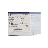 BX/12 SURGIPRO II NON ABSORBABLE SUTURE, 6-0, L18" P-10 PREMIUM REVERSE CUTTING NEEDLE, BLUE