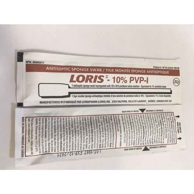 CS/500 LORIS 10% POVIDONE-IODINE ANTISEPTIC SWABSTICK