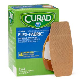 BX/50 FABRIC ADHESIVE BANDAGE 2" X 4" STERILE LATEX-FREE