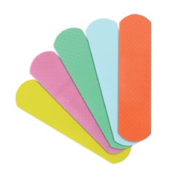 BX/50 CURAD KID BANDAGE NEON COLOURS 3/4" X 3"