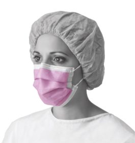 BX/50 FACE MASK EARLOOP 4-PLY FLUID-RESISTANT LEVEL 3 W/ ANTI-FOG THIN FOAM STRIP PURPLE