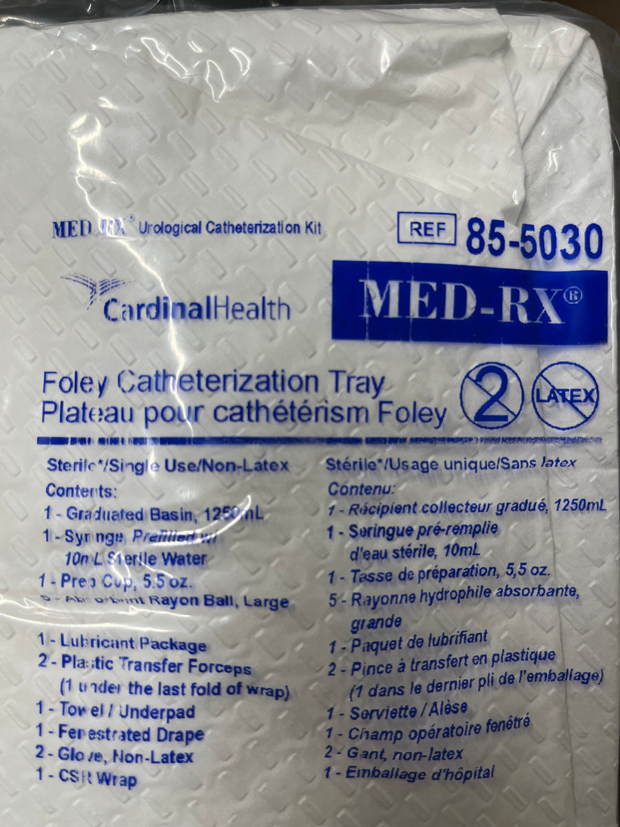 EA/1 FOLEY CATHETER TRAY, FORCEPS, 10CC PRE-FIILLED SYRINGE, VINYL GLOVES, NO CATHETER