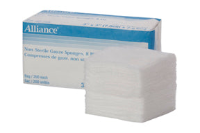 PKG/200 NON STERILE WOVEN GAUZE SPONGE, 3" X 3"