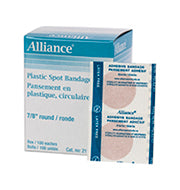BX/100 SPOT BANDAGE 7/8" SHEER ADHESIVE PLASTIC STERILE LATEX-FREE
