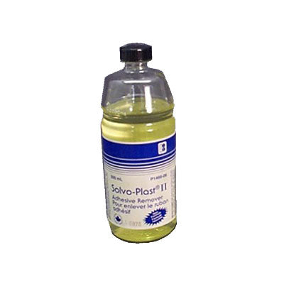 EA/1 SOLVO-PLAST II ADHESIVE REMOVER 100ML YELLOW LIQUID INSOLUBLE IN WATER NOTED ODOR PRESERVES SKI
