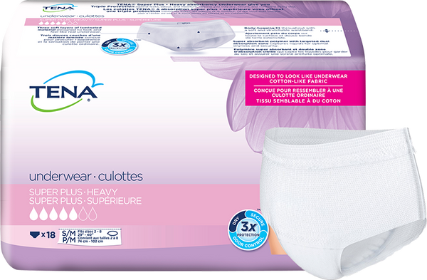 CS/4PKG (18/PKG) TENA WOMEN PROTECTIVE UNDERWEAR, SMALL/MEDIUM 29IN X 40IN More info...