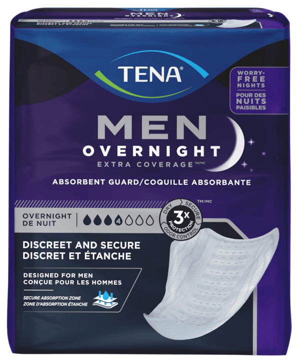 CS/3PKG (30/PKG) TENA MENTM OVERNIGHT GUARD - WHITE More info...