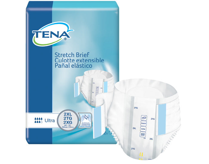 CS/2PKG (32/PKG) TENA STRETCH BARIATRIC BRIEF, 2X-LARGE SIZE 64IN-70IN Heavy Item More info...