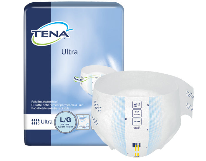 CS/2PKG (40/PKG) TENA ULTRA BRIEF, LARGE SIZE 48IN-59IN, BLUE Heavy Item More info...