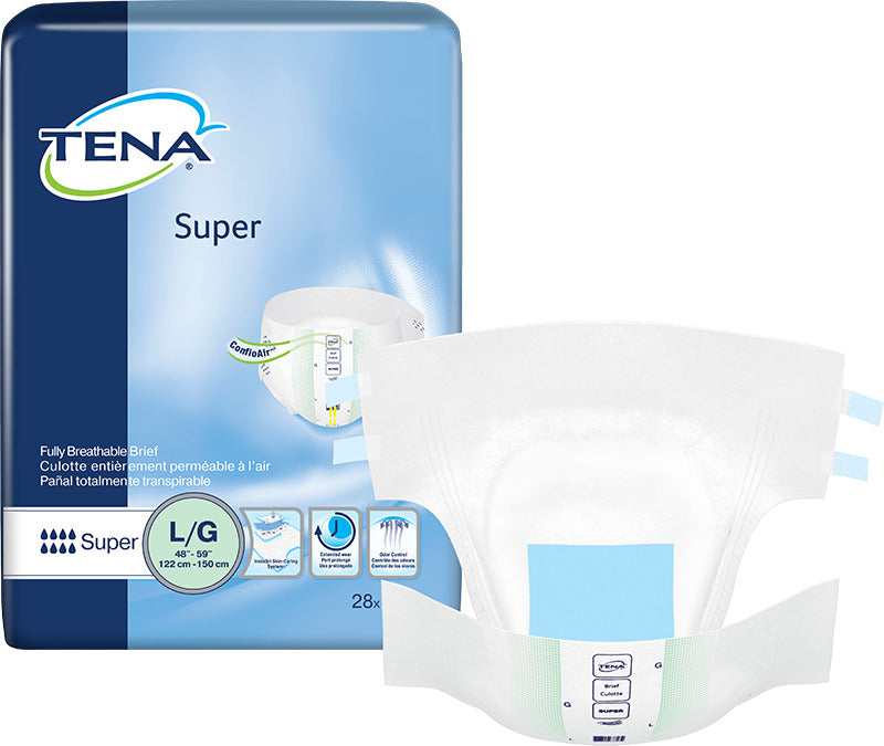 CS/2PKG (28/PKG) TENA SUPER BRIEF, LARGE SIZE 48IN-59IN, GREEN Heavy Item More info...