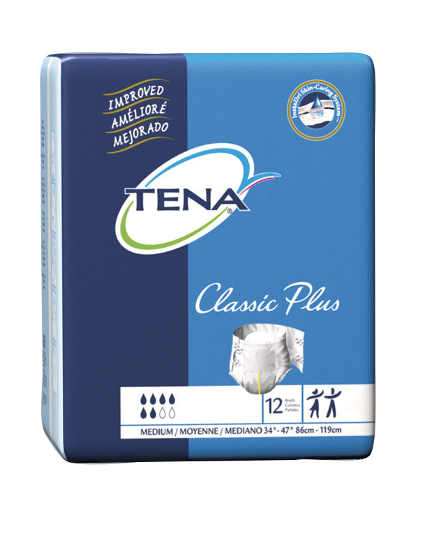 CS/8PKG (12/PKG) TENA CLASSIC PLUS BRIEF, MEDIUM SIZE 34IN-47IN Heavy Item More info...