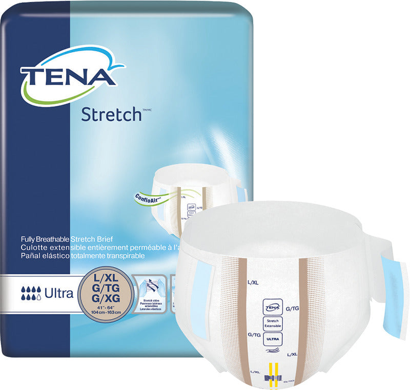 CS/2PKG (36/PKG) TENA STRETCH ULTRA BRIEF, LARGE/X-LARGE SIZE 41IN-64IN Heavy Item More info...
