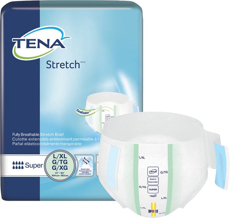 CS/2PKG (28/PKG) TENA PROSKIN STRETCH SUPER BRIEF, LARGE/X-LARGE SIZE 41IN-64IN Heavy Item More info...