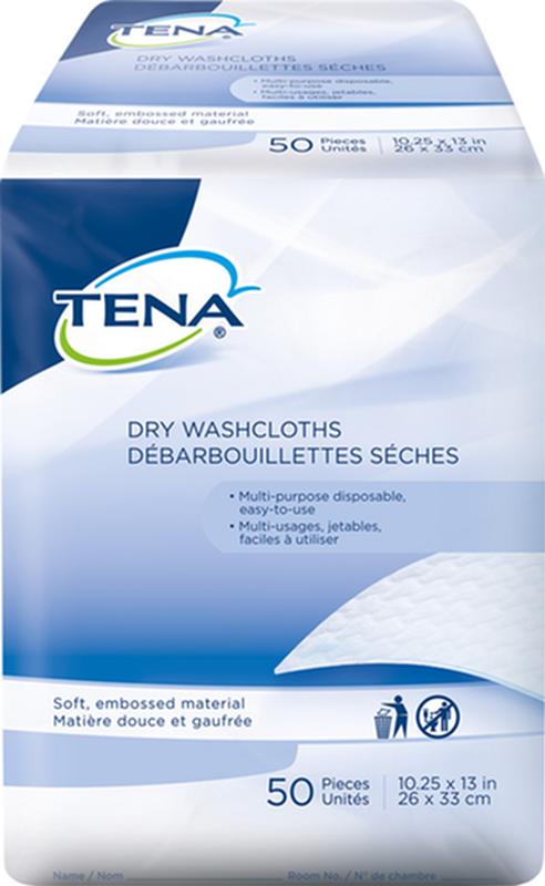 BG/50 WASHCLOTH TENA DRY 26X23CM More info...