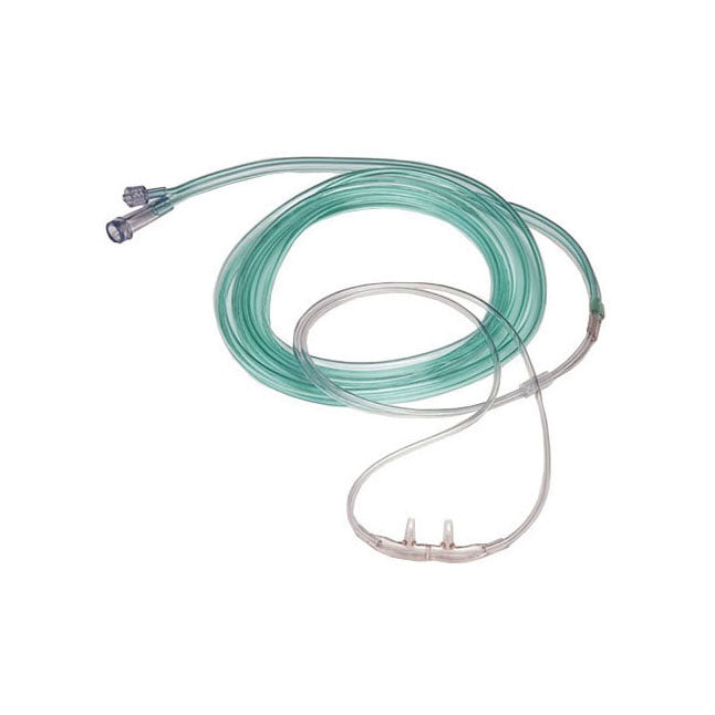CS/25 DIVIDED CANNULA, ADULT, W/ 7' OXYGEN/CO2 LINE, MALE LUER LOCK