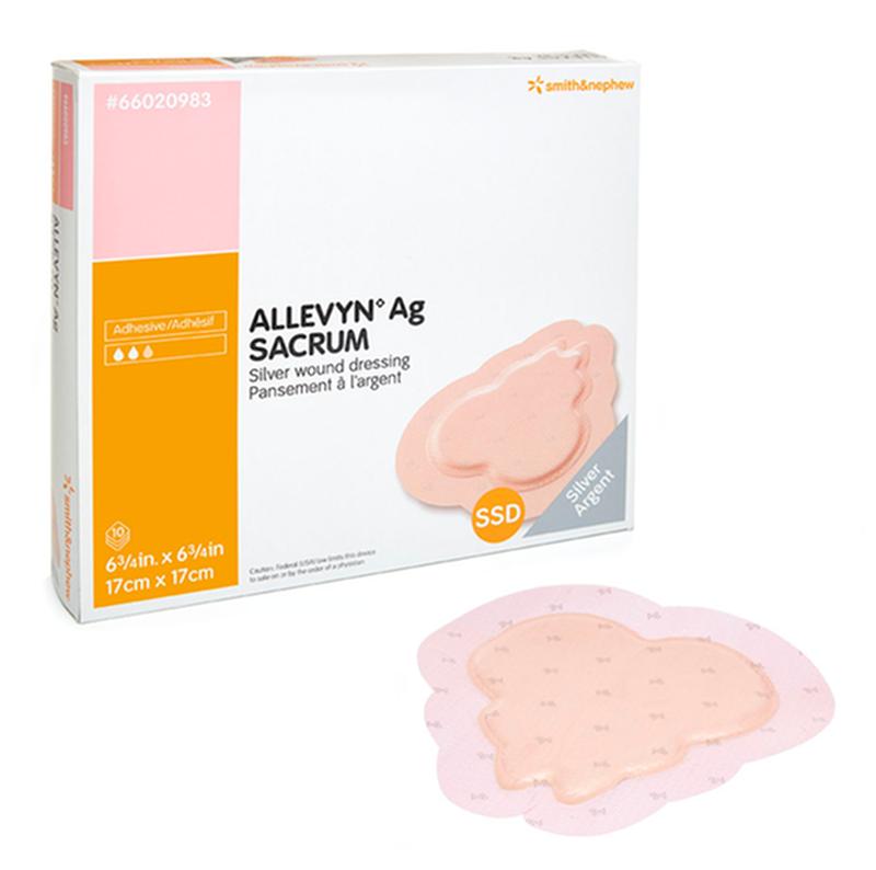 BX/10 ALLEVYN AG ADHESIVE SACRUM DRESSING, SIZE 22CM X 22CM More info...