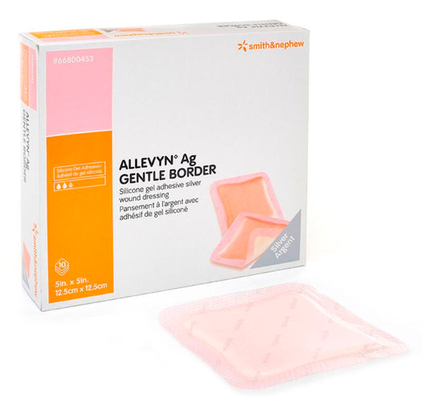 BX/10 ALLEVYN AG GENTLE BORDER DRESSING, SIZE 7.5CM X 7.5CM More info...