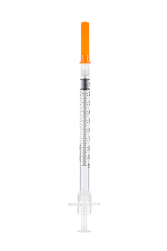 BX/100 - SOL-CARE 1ML TB SAFETY SYRINGE W/FIXED NEEDLE 26G*3/8 IDB ** Discontinued ** More info...