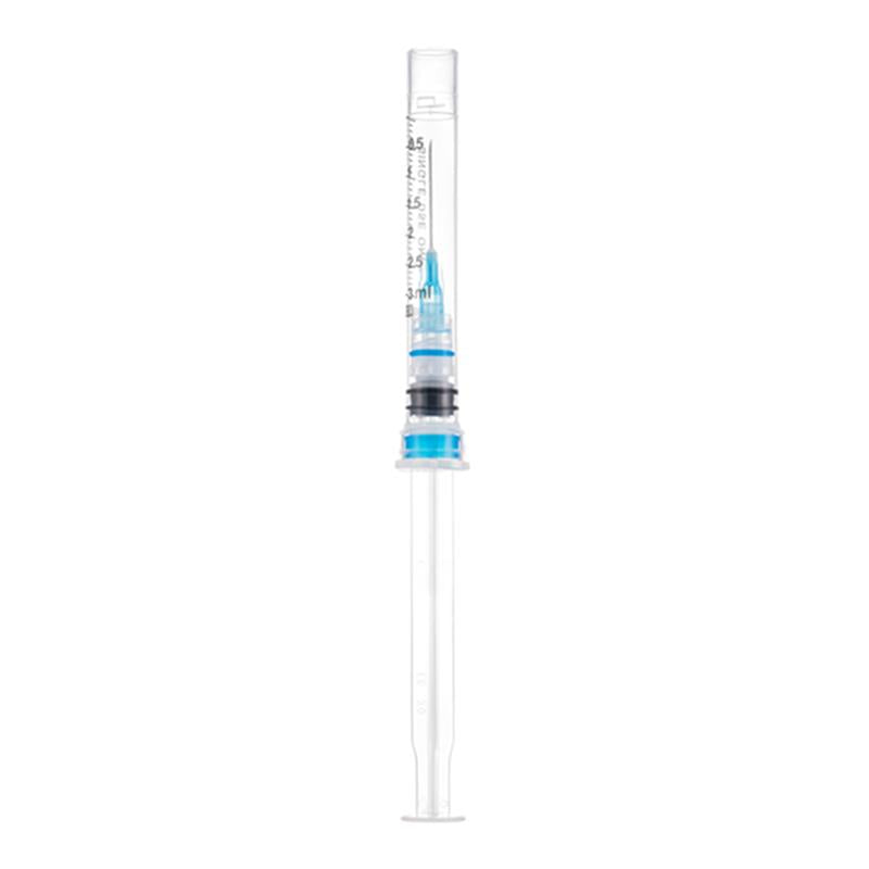 BX/100 - SOL-CARE 3ML LUER LOCK SAFETY SYRINGE W/EXCH NEEDLE 23G*1 ** Discontinued ** More info...