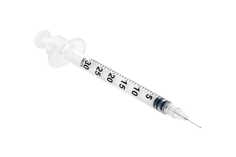 BX/100 - SOL-M 0.3ML INSULIN SYRINGE W/FIXED NEEDLE 30G*8MM (U-100 INSULIN ONLY)(PE BAG) ** Discontinued ** More info...
