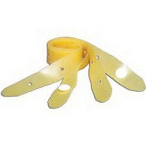 PK/3 TAN LATEX LEG STRAPS WITH BUTTON CLOSURE
