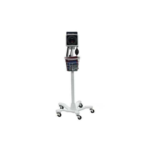 EA/1 WELCH ALLYN TYCOS BLOOD PRESSURE UNIT ANEROID DIAL MOBILE STAND WITH ADULT CUFF