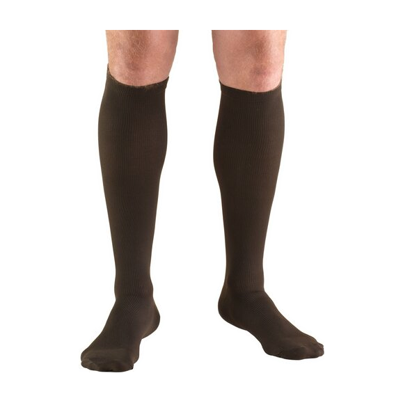 PR/1 TRUFORM MEN'S CASUAL 15-20MMHG KNEE HIGH BROWN X-LARGE (17 1/2" - 20") COMPRESSION SOCK LATEX-F
