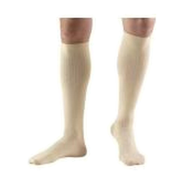 PR/1 TRUFORM MEN'S 8-15MMHG DRESS-STYLE KNEE-HIGH MEDIUM (7 1/2 - 10 SHOE) TAN COMPRESSION SOCK LATE