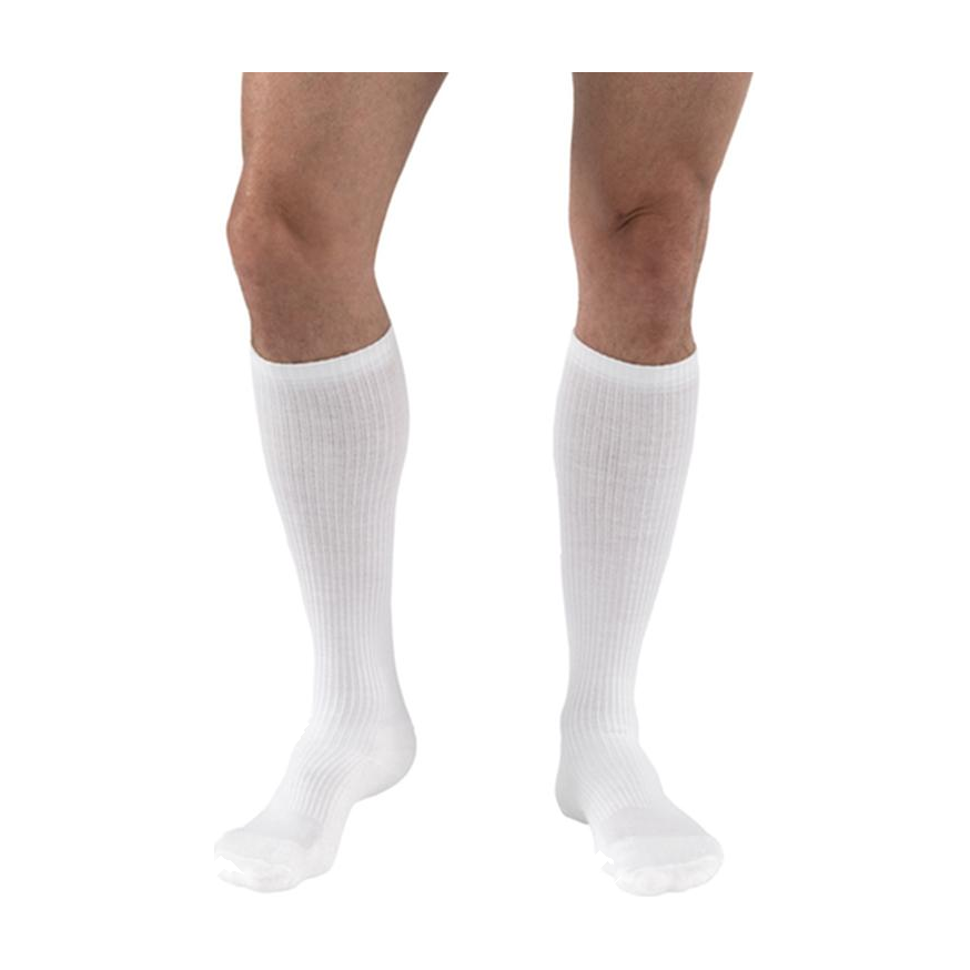 PR/1 JOBST ATHLETIC SUPPORTWEAR 8-15MMHG KNEE-HIGH CLOSED-TOE MEDIUM WHITE UNISEX LATEX ** Discontinued **