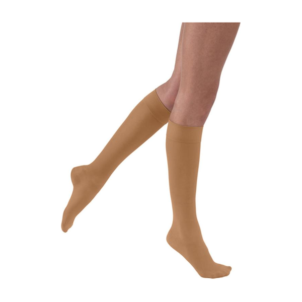 PR/1 JOBST ULTRASHEER WOMEN, KNEE HIGH, 15-20MMHG, XL, SUN BRONZE, CLOSED TOE